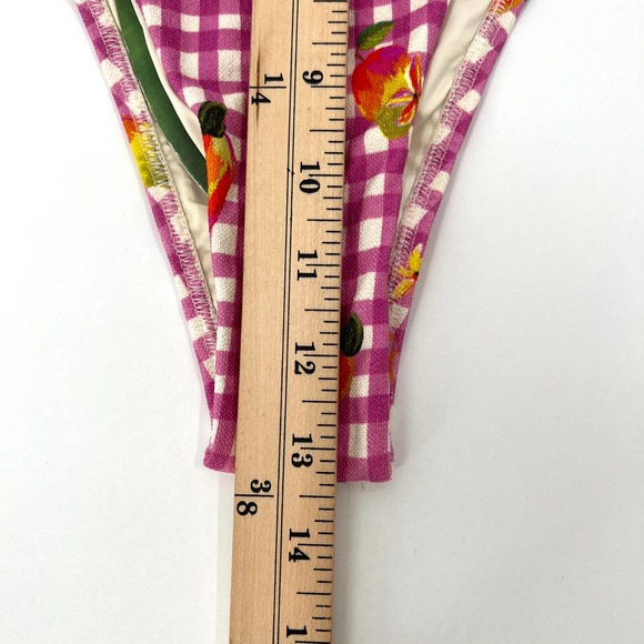FARM RIO Swimsuit Womens XL Pink Green Mix Picnic Bikini Bottom High Rise NWT - Picture 10 of 10